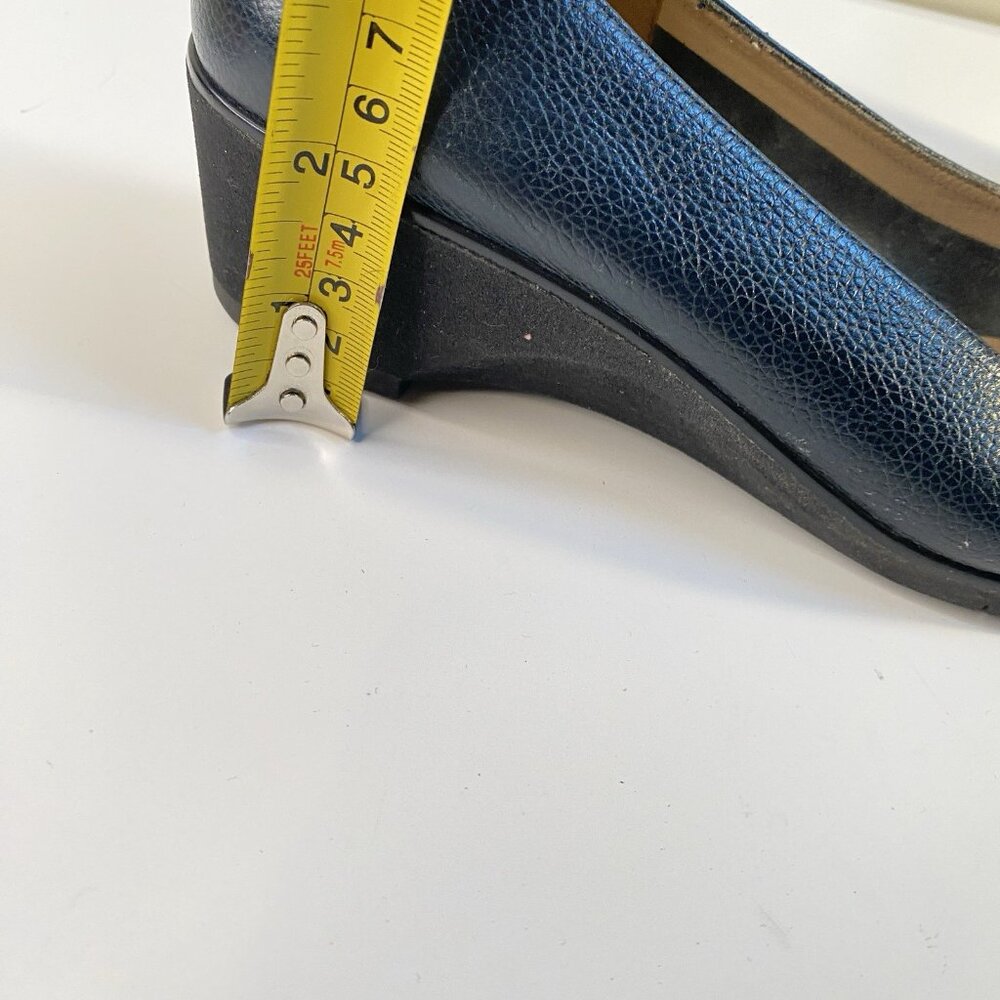 Salvatore Ferragamo Italian Boutique Womens Shoes Wedge Flats Size 8 Black - Picture 12 of 12